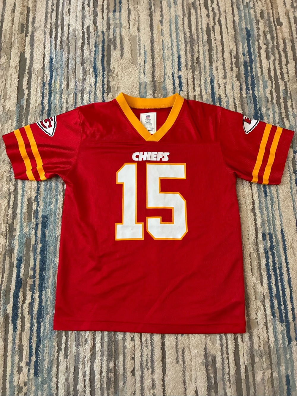 Kansas City Chiefs Jersey Boys Large 12/14 Red NFL Football Mahomes Team Apparel